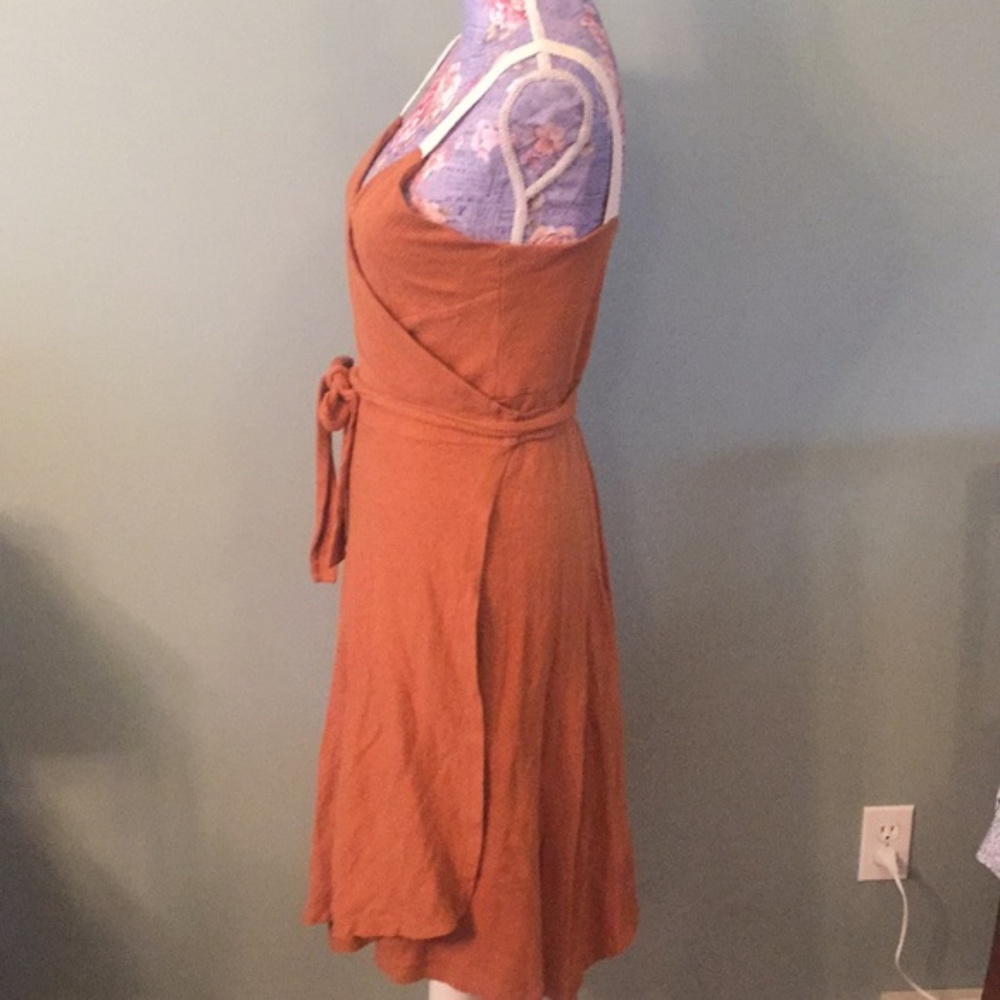 Akemi + Kin Rosaria 12 Mustard Wrap Dress Crochet - Picture 5 of 6